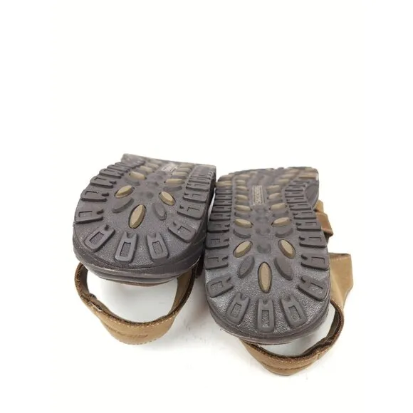 Sketchers Sandals Shape Ups Fisherman Brown Leather Walking Toning Womens 7