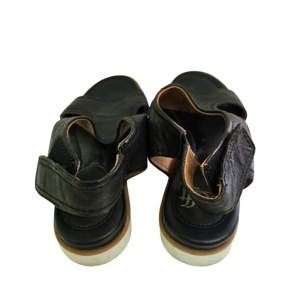 Sofft Black Leather Comfort Sandals Size 7M