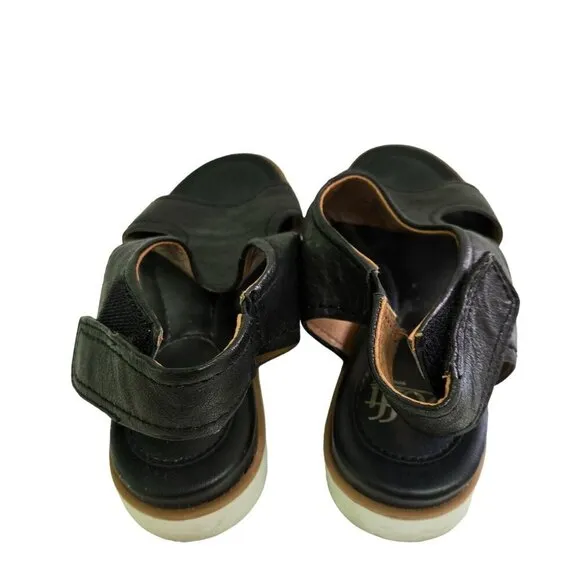 Sofft Black Leather Comfort Sandals Size 7M