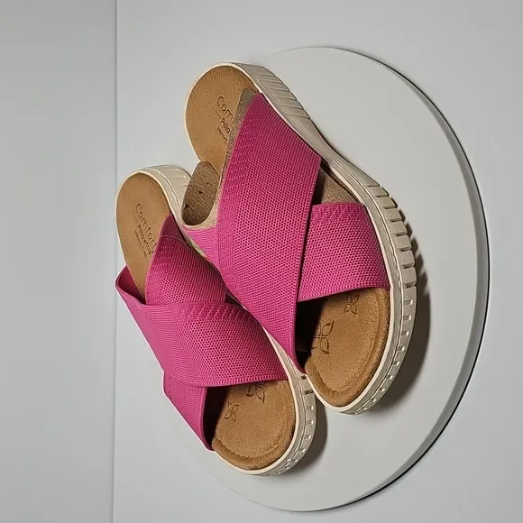 Sofft Comfortiva Chelsea Sandals Slide Slip-On Textile Memory Foam Magenta 7