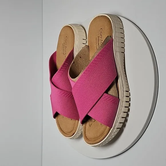 Sofft Comfortiva Chelsea Sandals Slide Slip-On Textile Memory Foam Magenta 7