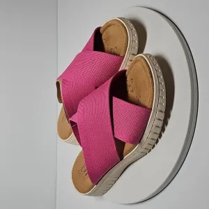 Sofft Comfortiva Chelsea Sandals Slide Slip-On Textile Memory Foam Magenta 7