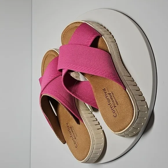 Sofft Comfortiva Chelsea Sandals Slide Slip-On Textile Memory Foam Magenta 7