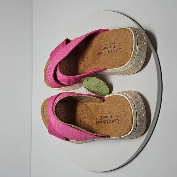 Sofft Comfortiva Chelsea Sandals Slide Slip-On Textile Memory Foam Magenta 7
