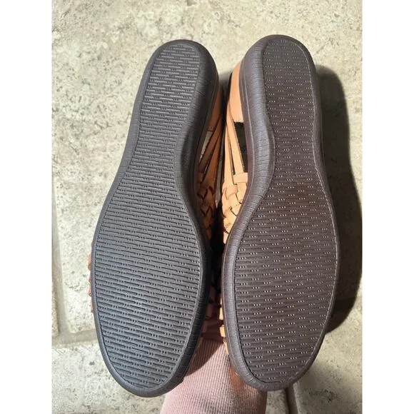 Softspots Huarache Sandals ShoesLeather Woven Slip On WesternTrinidad Sz 8 NEW
