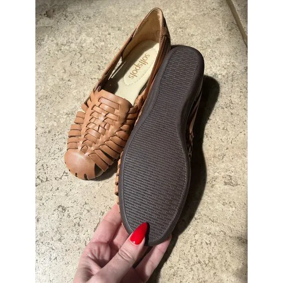 Softspots Huarache Sandals ShoesLeather Woven Slip On WesternTrinidad Sz 8 NEW