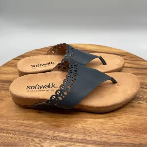 SoftWalk Bethany Sandals Womens 8.5 N Thong Leather Comfort Walking S2203-400