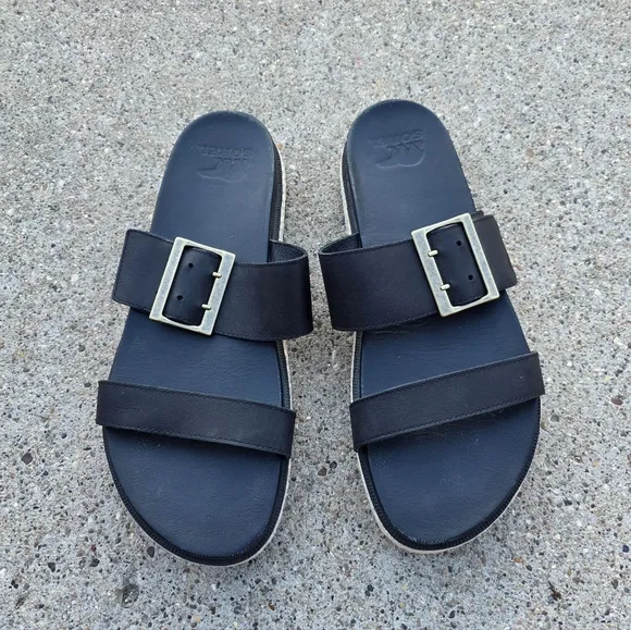 Sorel Black Sandals with Buckle Women Size 10.5