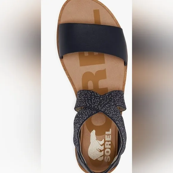 Sorel Ella III Sandal in Nocturnal, Sea Salt