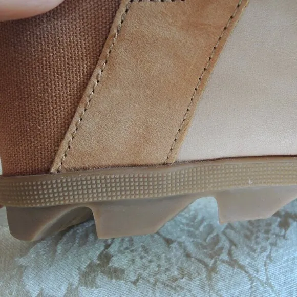 Sorel Joanie II Camel Brown Slingback Wedge Sandal 7.5