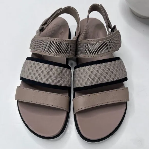 Sorel Roaming Decon Leather Slingback Sandals Tan NL4706-264 Women 7.5 Tried On