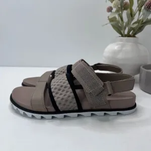 Sorel Roaming Decon Leather Slingback Sandals Tan NL4706-264 Women 7.5 Tried On