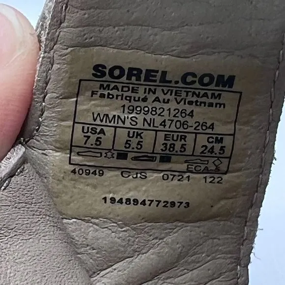 Sorel Roaming Decon Leather Slingback Sandals Tan NL4706-264 Women 7.5 Tried On