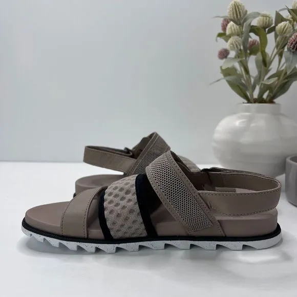 Sorel Roaming Decon Leather Slingback Sandals Tan NL4706-264 Women 7.5 Tried On