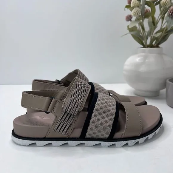 Sorel Roaming Decon Leather Slingback Sandals Tan NL4706-264 Women 7.5 Tried On