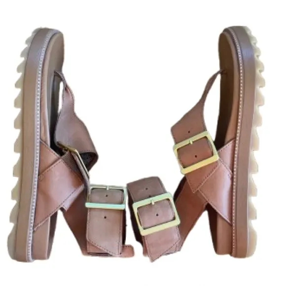 Sorel Roaming T-Strap Sandals 7.5 Camel Tan