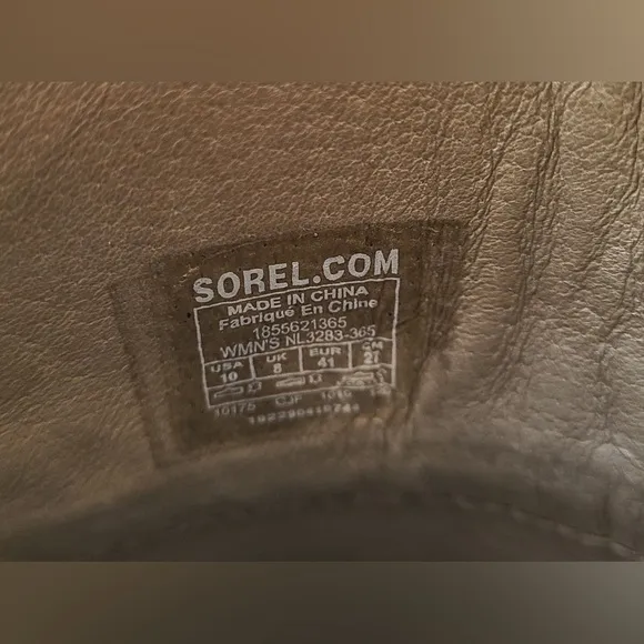 Sorel Wedge Mule Sandal Open Toe Gray Suede Lug Sole Slide Slip-On Shoes Size 10