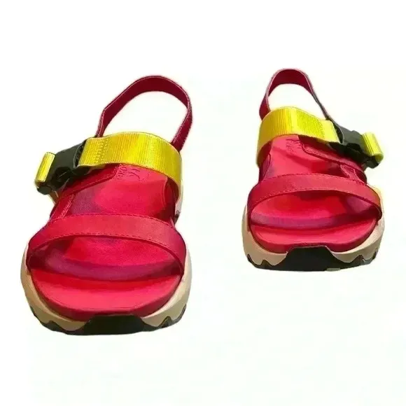 SOREL Women's Kinetic Impact Slingback Wedge Sandals Pink Size 9.  New, No Box.