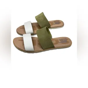 Sorel Women's Leather Sandals size 9.5 Ella II Slides