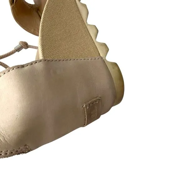 Sorel Joanie Wedge Sandal Ankle Lace with Velcro Strap in Size 8
