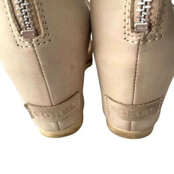 Sorel Joanie Wedge Sandal Ankle Lace with Velcro Strap in Size 8
