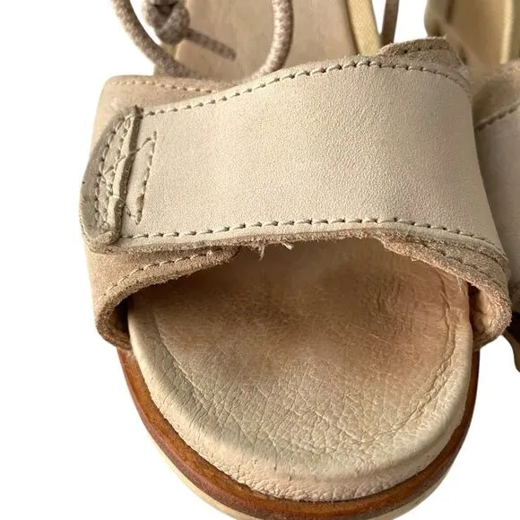 Sorel Joanie Wedge Sandal Ankle Lace with Velcro Strap in Size 8