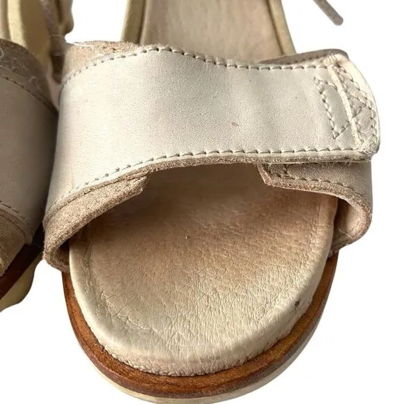 Sorel Joanie Wedge Sandal Ankle Lace with Velcro Strap in Size 8