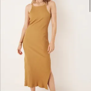 Spell Cosmos Rib Midi Dress in Turmeric