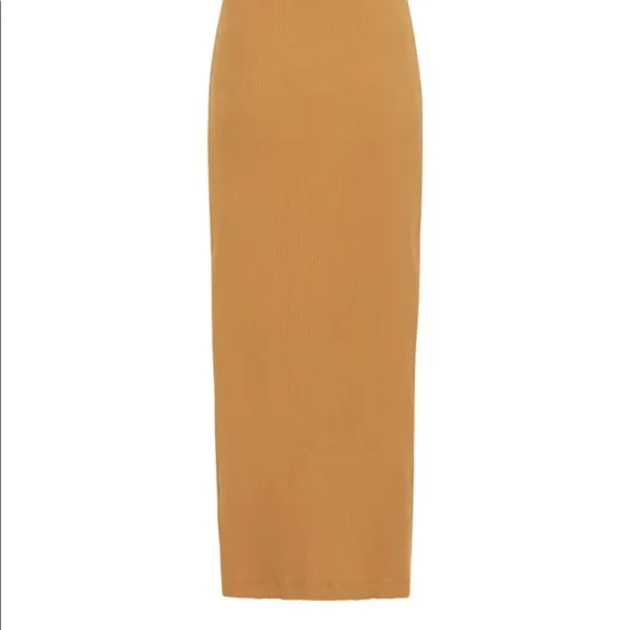 Spell Cosmos Rib Midi Dress in Turmeric