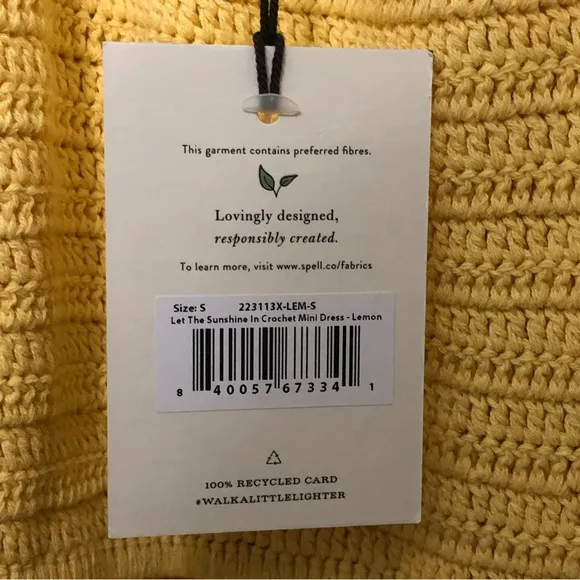 Spell Let the Sunshine In Crochet Mini Dress