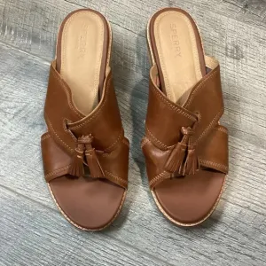 Sperry Seaport Tassel City Sandals Size 8