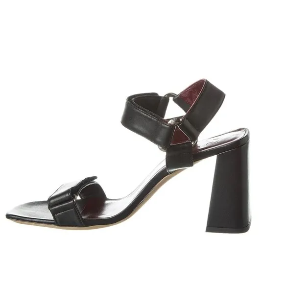 🆕Staud Betty Slingback Block Heel Sandal Leather Black 41