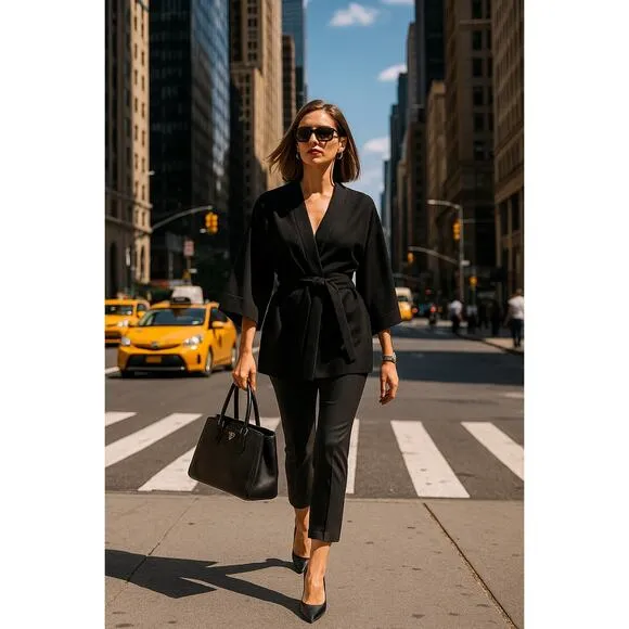 Stella McCartney Kimono Wrap Jacket | Vegan Minimalist | Sculptural Streetwear