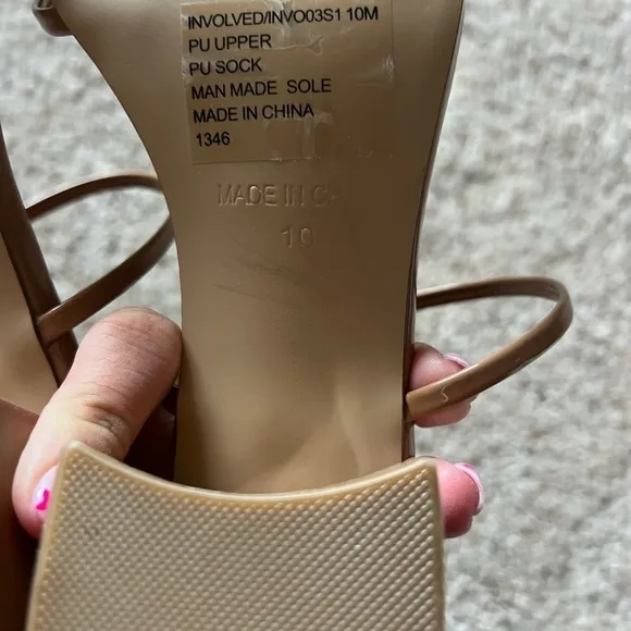 Steve Madden Involved Womens Criss-Cross Front Slip On Heel Sandals