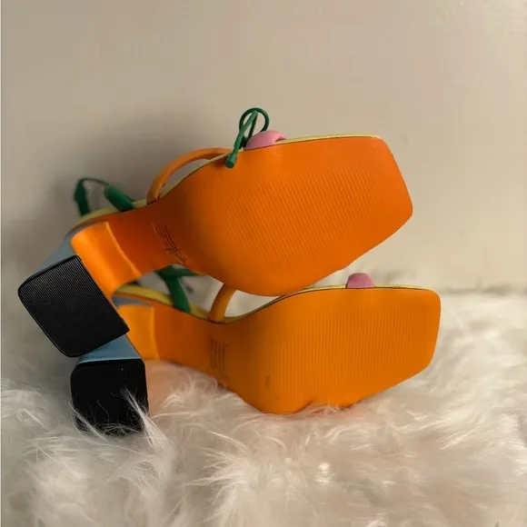 Steve Madden Punctual Rainbow Leather Strappy Sandals