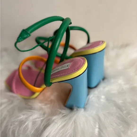 Steve Madden Punctual Rainbow Leather Strappy Sandals