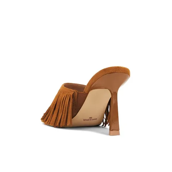 STEVE MADDEN REVOLVE NWBMorina Sandals in Cognac Suede Fringe