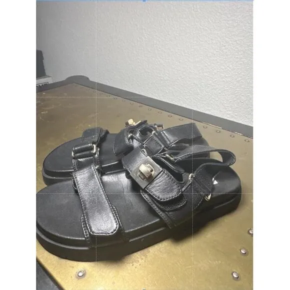 Steve Madden Sandals Platform Chunky Mona Two Strap Bold Streetwear Chic Black 6
