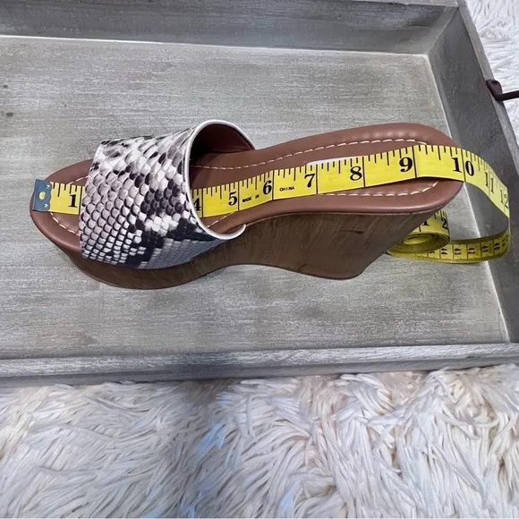 Steve Madden Sandra Natural Snake Chunky Platform Leather Sandals Women’s 8, NIB