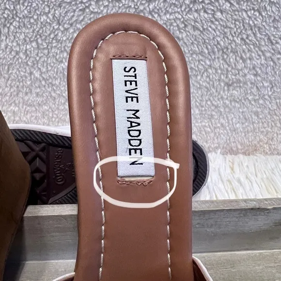 Steve Madden Sandra Natural Snake Chunky Platform Leather Sandals Women’s 8, NIB