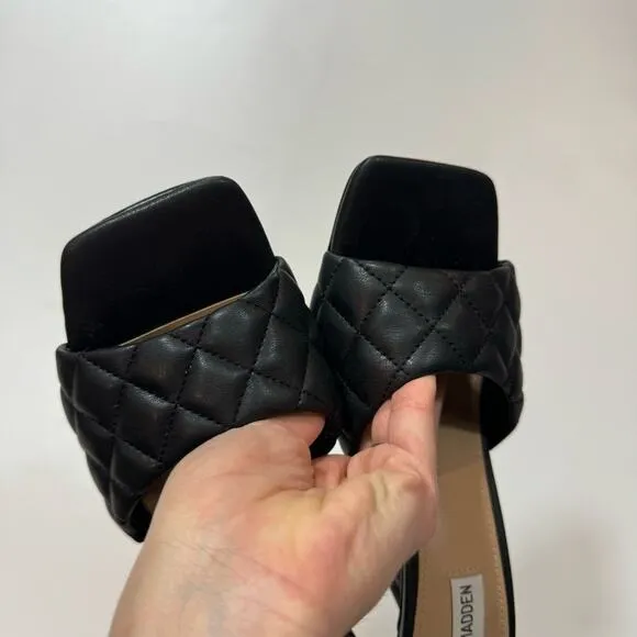 STEVE MADDEN SIGNIFY BLACK  Slip-on Sandals Size 9,5