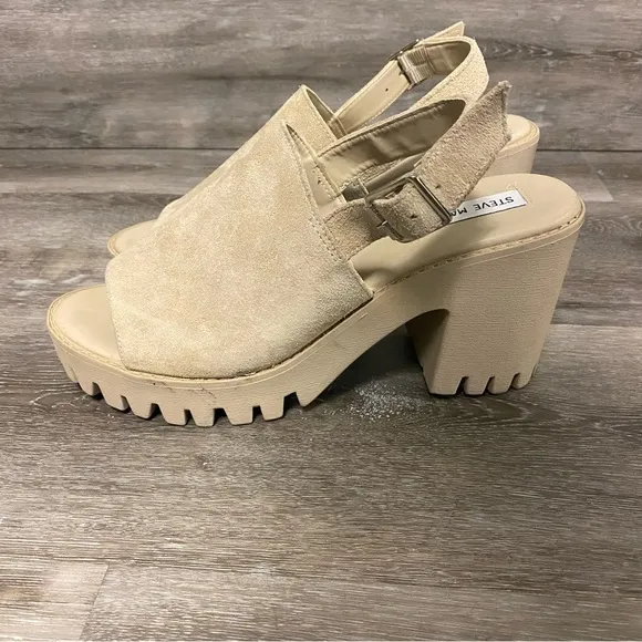 Steve Madden | Sunnyside Slingback Lug Sole Sandals In Tan Size 10M