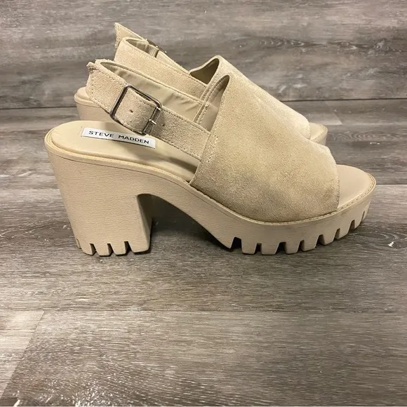 Steve Madden | Sunnyside Slingback Lug Sole Sandals In Tan Size 10M
