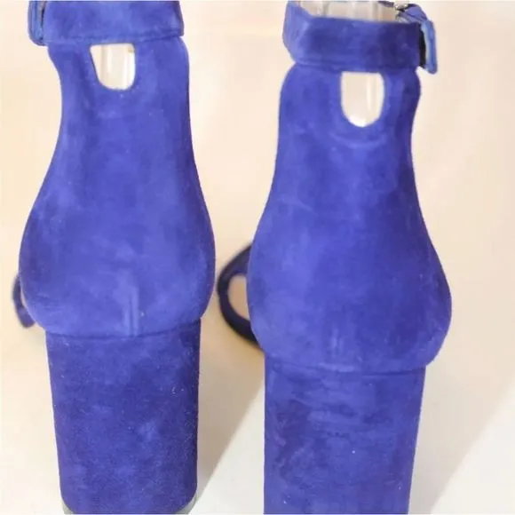 Stuart Weitzman 7 Suede Heeled Sandals Spain Shoes EXCELLENT