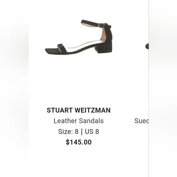 Stuart Weitzman 7 Suede Heeled Sandals Spain Shoes EXCELLENT