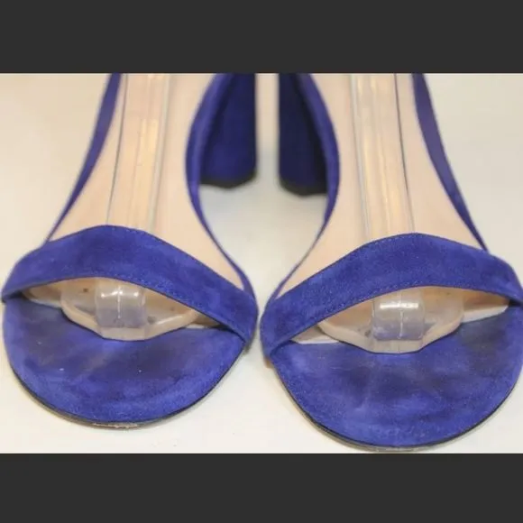 Stuart Weitzman 7 Suede Heeled Sandals Spain Shoes EXCELLENT