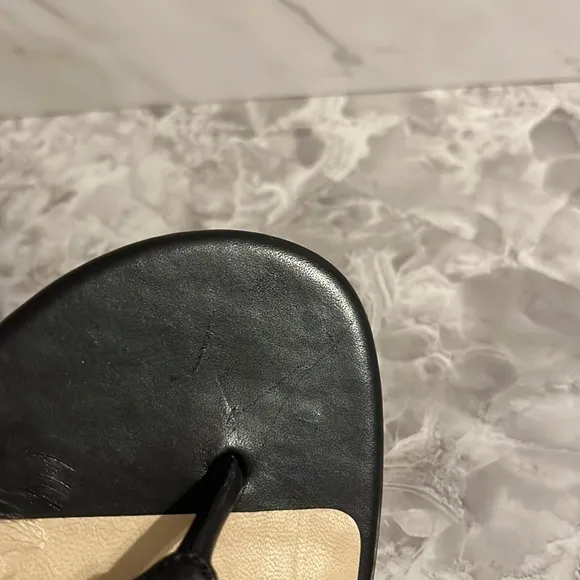 Stuart weitzman align slingback black sandals sz 8 / 38.5