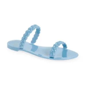 Stuart Weitzman Braida Sawyer Jelly Blue Sandals Size 9 NWT