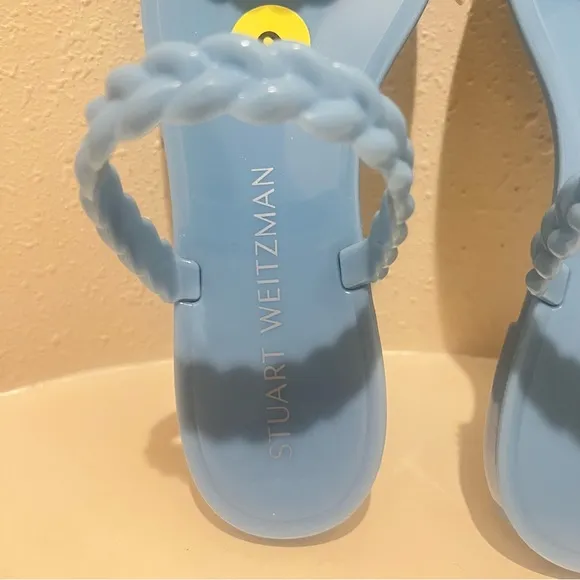 Stuart Weitzman Braida Sawyer Jelly Blue Sandals Size 9 NWT