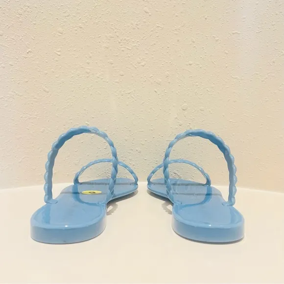 Stuart Weitzman Braida Sawyer Jelly Blue Sandals Size 9 NWT